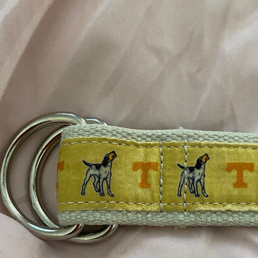 Vineyard Vines Yellow Dog Collar with Silver Rings